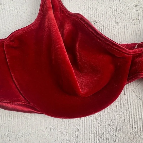 VTG Warner's "a little velvet" Red Velvet
Bra 36C No Padding - Very soft! - Picture 4 of 8